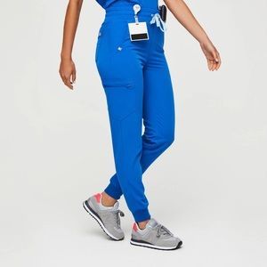 Figs High Waisted Zamora Jogger Scrub Pants Royal Blue Size Small Tall